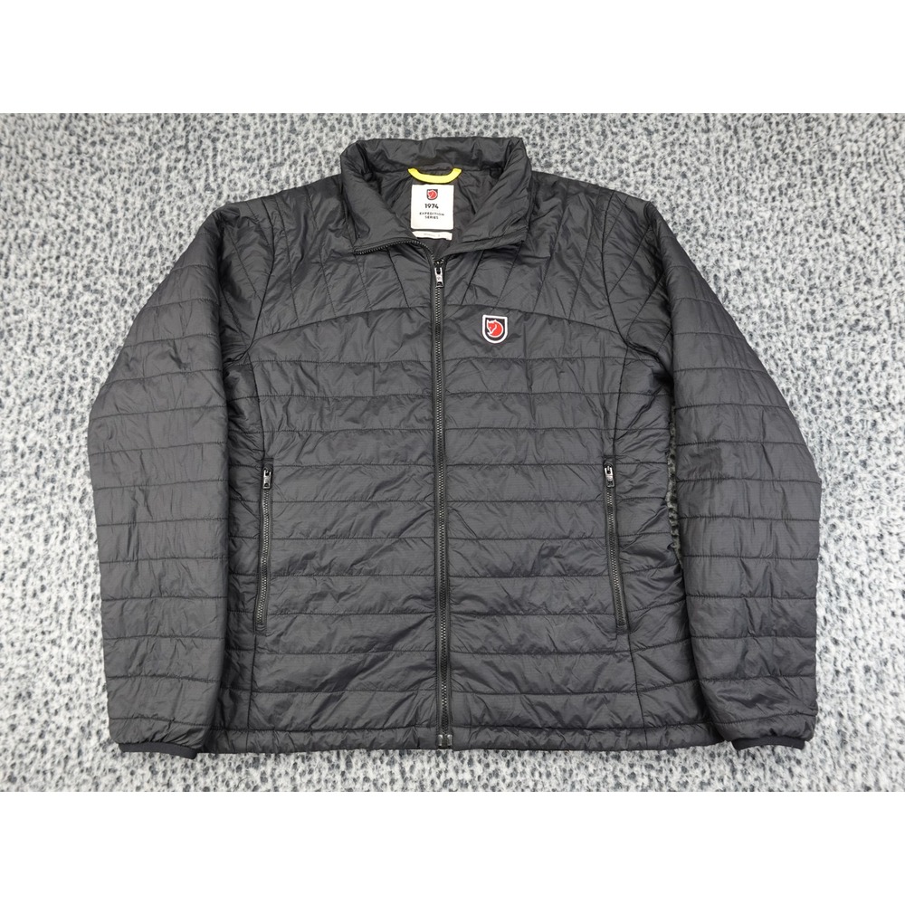 Fjallraven Expedition Jacket Womens Large Black Excellent Lightweight Puffer